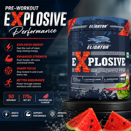 Eligator Explosive Pre Workout 175gm 50 Servings