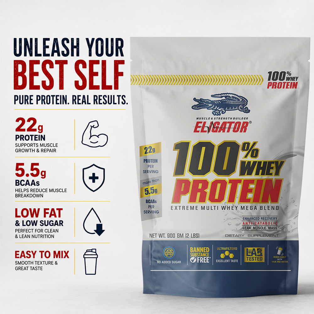 Eligator 100% Whey Protein 900gm