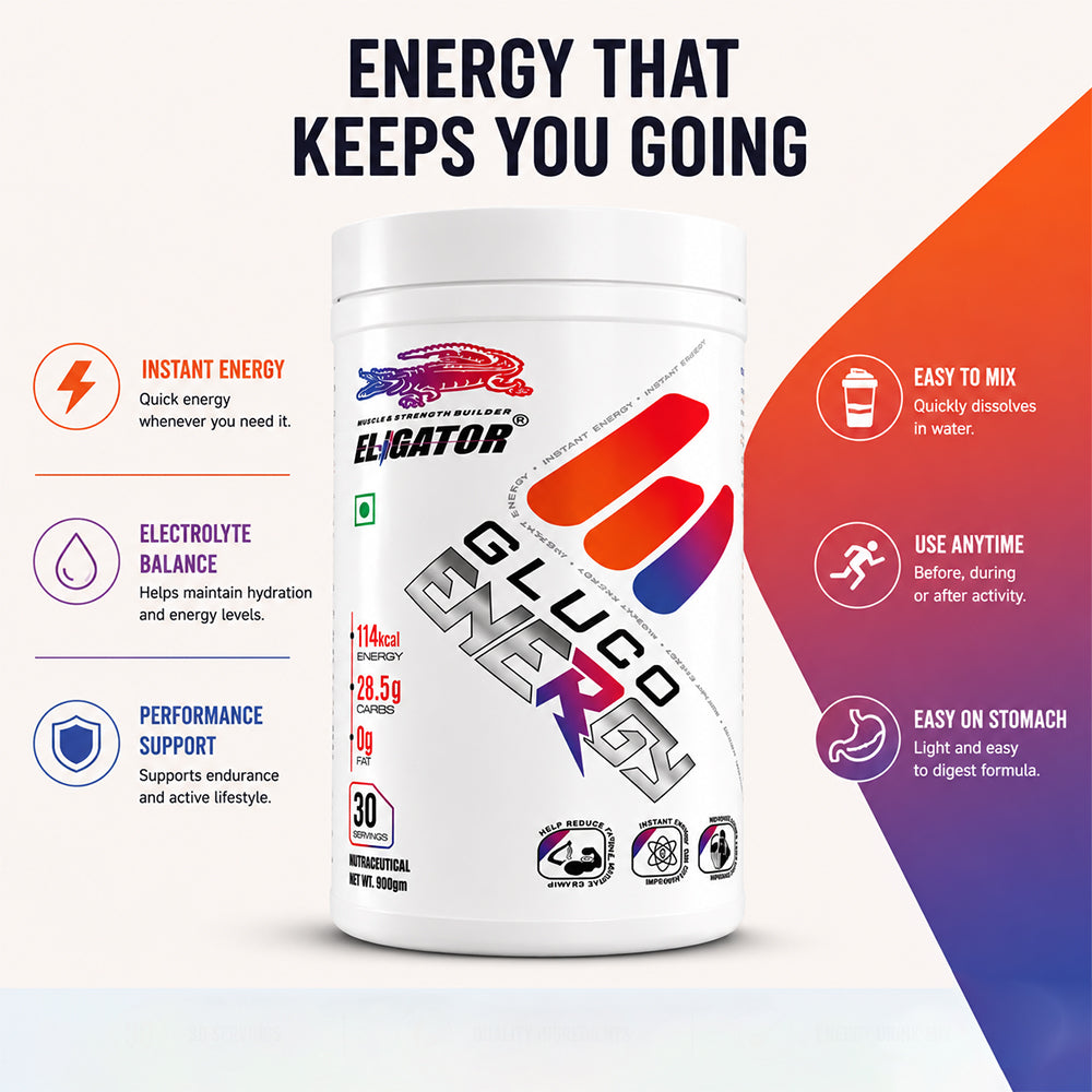 Eligator Gluco Energy 900gm 30 Servings