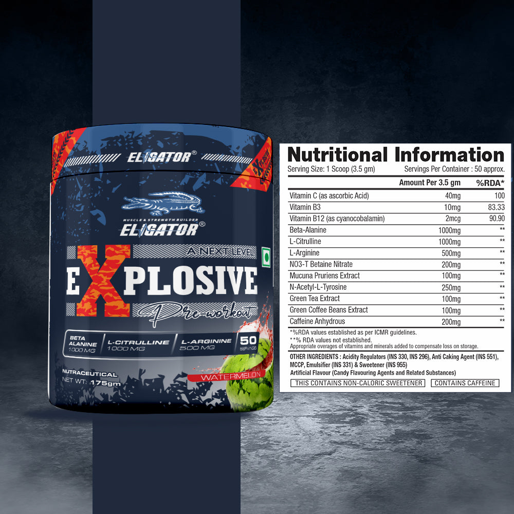 Eligator Explosive Pre Workout 175gm 50 Servings