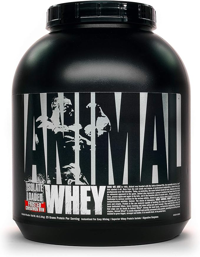 Animal Whey Isolate Whey Protein Powder Isolate 1.81kgs - Frosted Cinnamon Bun