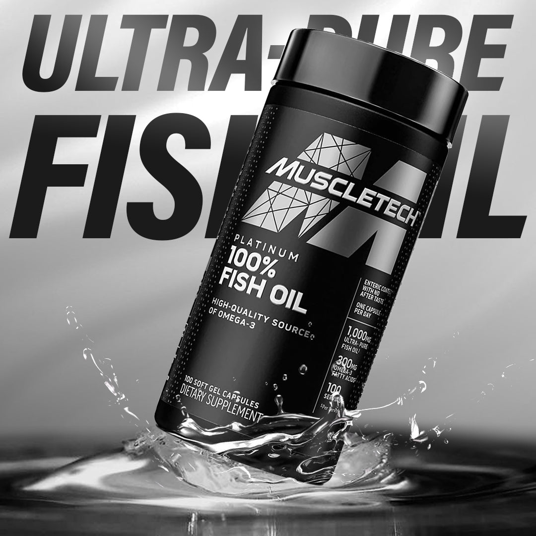 Muscletech Essential Series Platinum 100% Omega Fish Oil (100 Softgels)