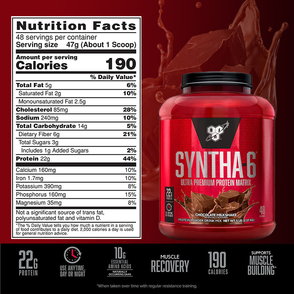 BSN Syntha-6 Ultra Premium Protein Matrix, Whey Protein Powder | 2.27 kg