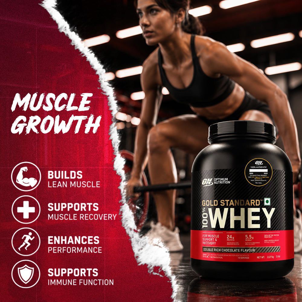 Optimum Nutrition (ON) Gold Standard 100% Protein Powder (2.27 kg, Double Rich Chocolate)