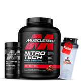 MuscleTech Nitro-Tech Whey Protein and Platinum Multivitamin with free shaker