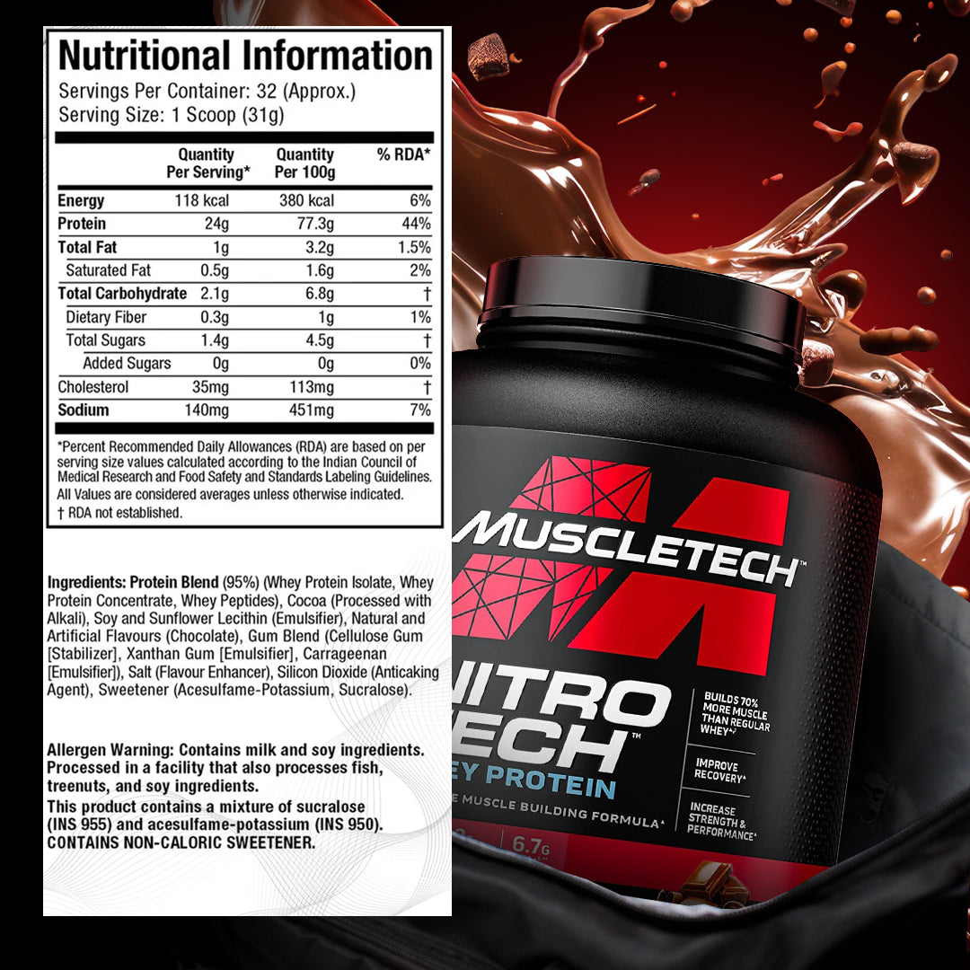 MuscleTech Nitro-Tech Whey Protein and Platinum 100% Creatine with free shaker