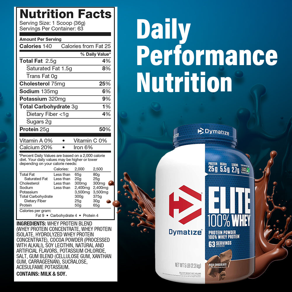 Dymatize Elite 100% Whey Protein | Rich Chocolate | 2.3kg