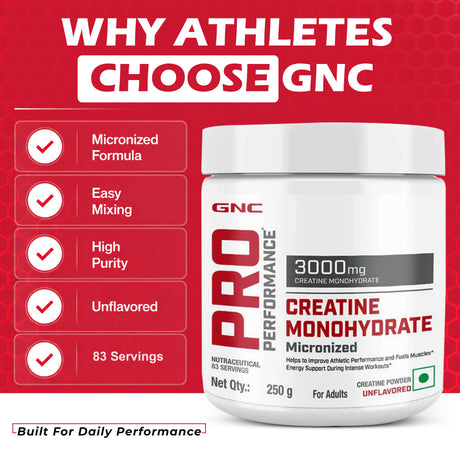 GNC Pro Performance Creatine Monohydrate | 250g