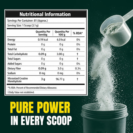 MuscleTech Platinum 100% Creatine - 250g (83 Servings) Unflavoured