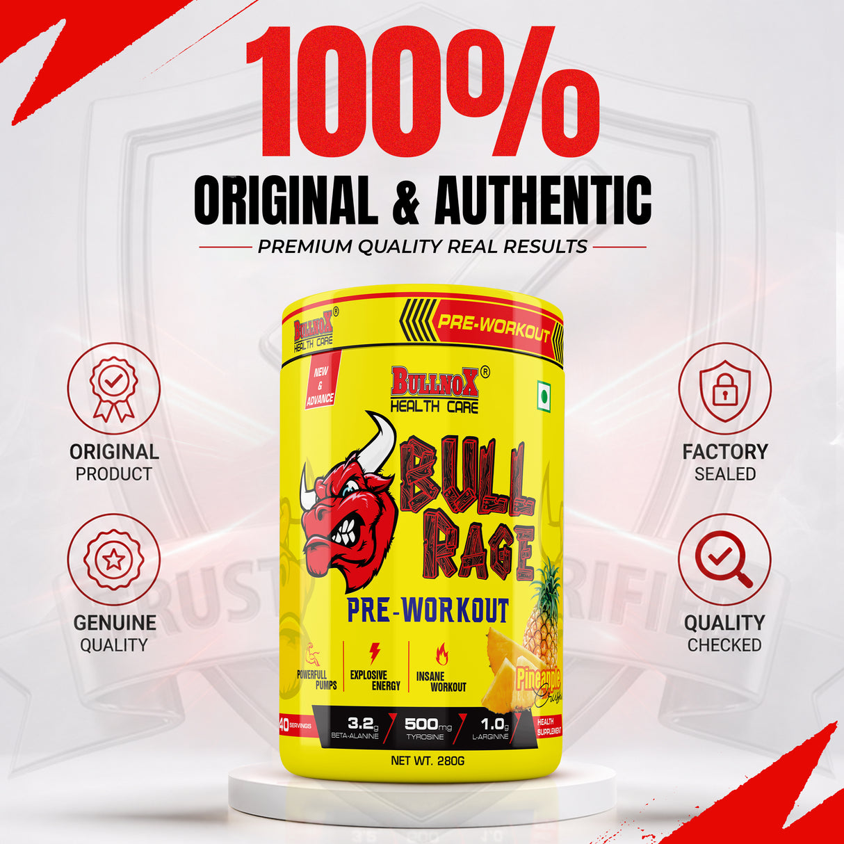 Bullnox Bull Rage Pre-Workout 280g 40 Servings