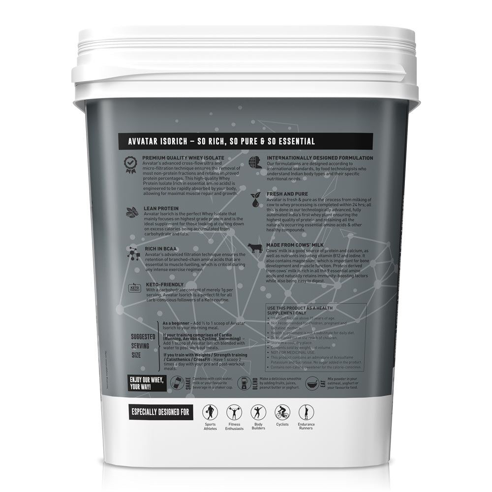 AVVATAR ISORICH WHEY PROTEIN| Belgian Chocolate Flavour