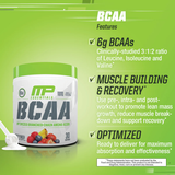 MusclePharm, Essentials, BCAA, Fruit Punch, 0.57 lbs (258 g)