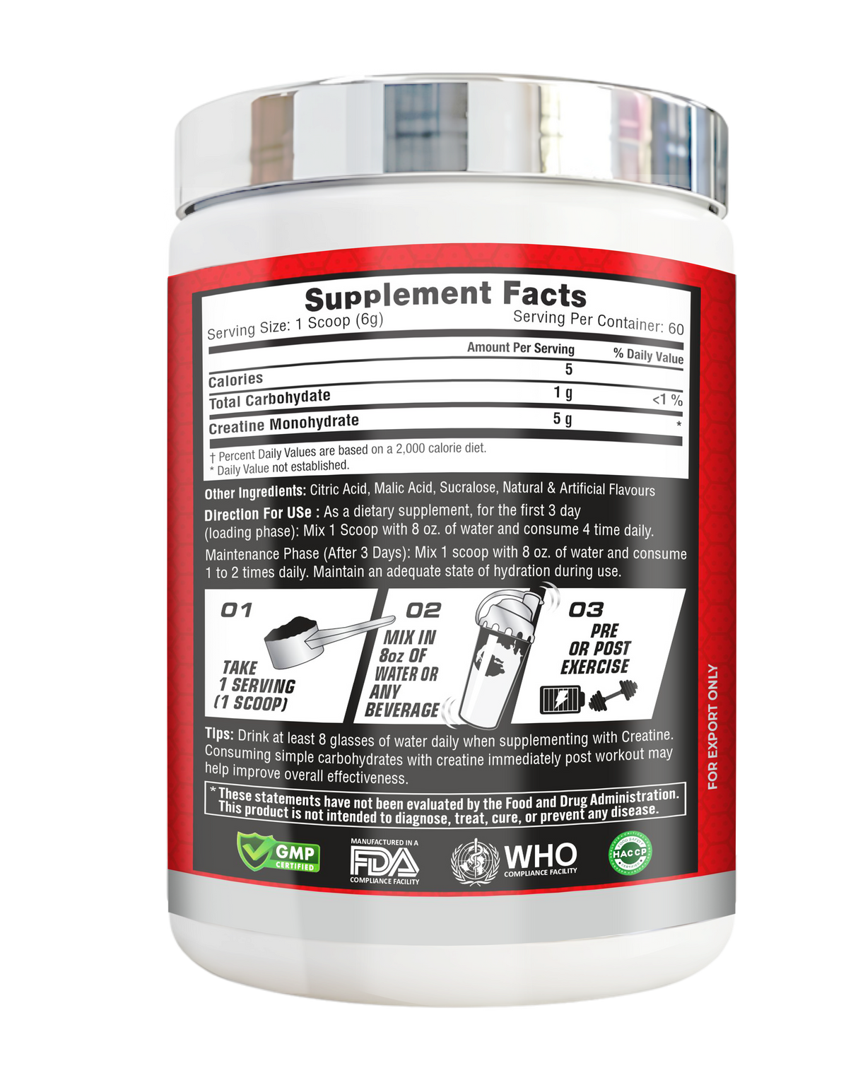Pro Esthatic Creatine Monohydrate 250gm 83 Servings