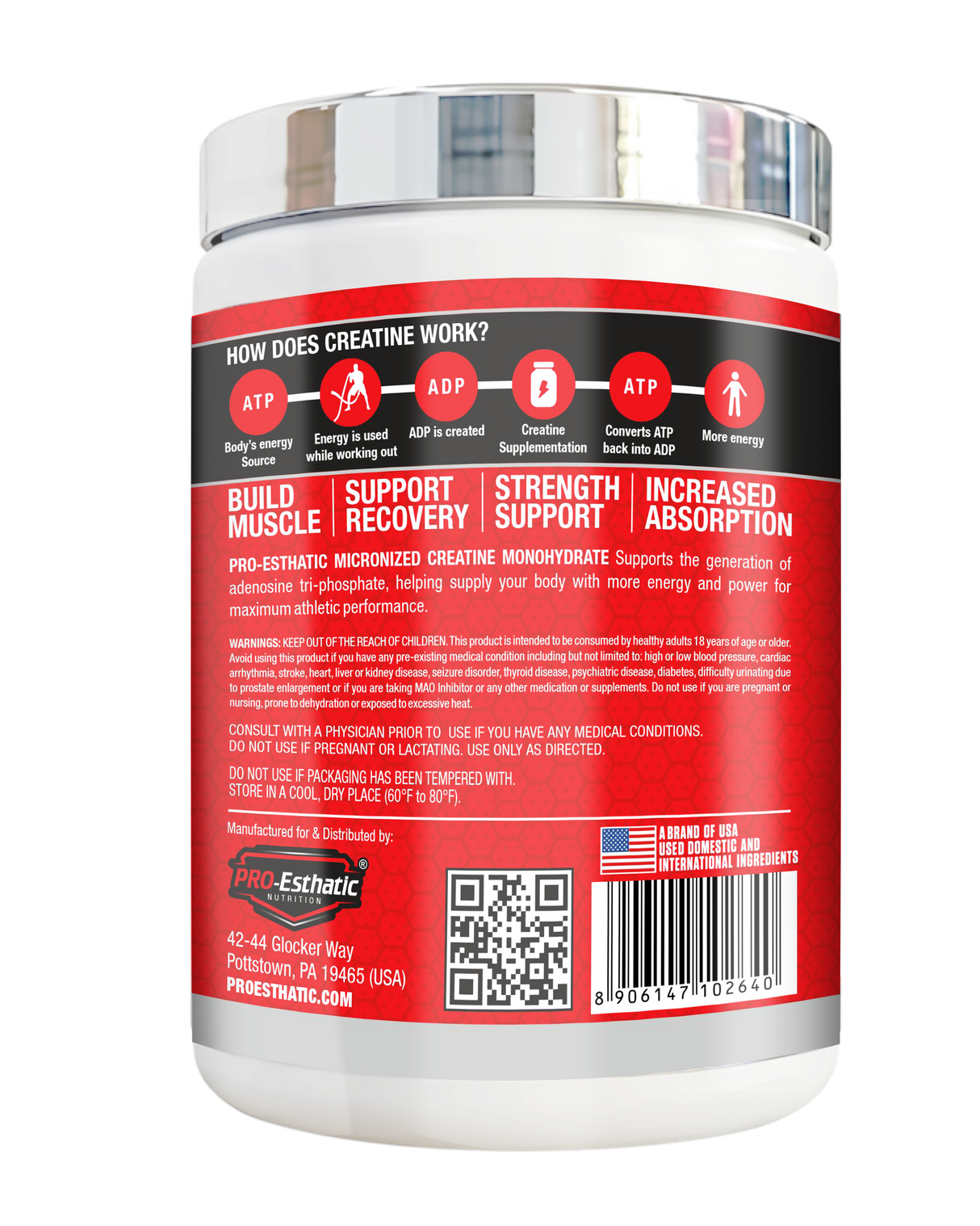 Pro Esthatic Creatine Monohydrate 250gm 83 Servings