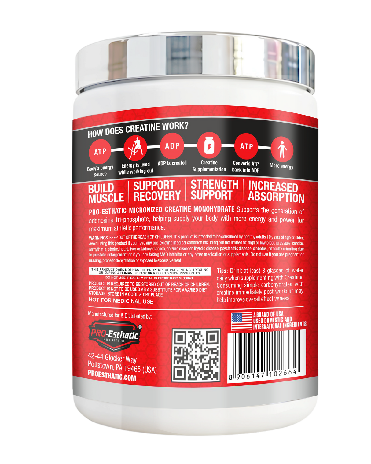 Pro Esthatic Creatine Monohydrate 250gm 83 Servings