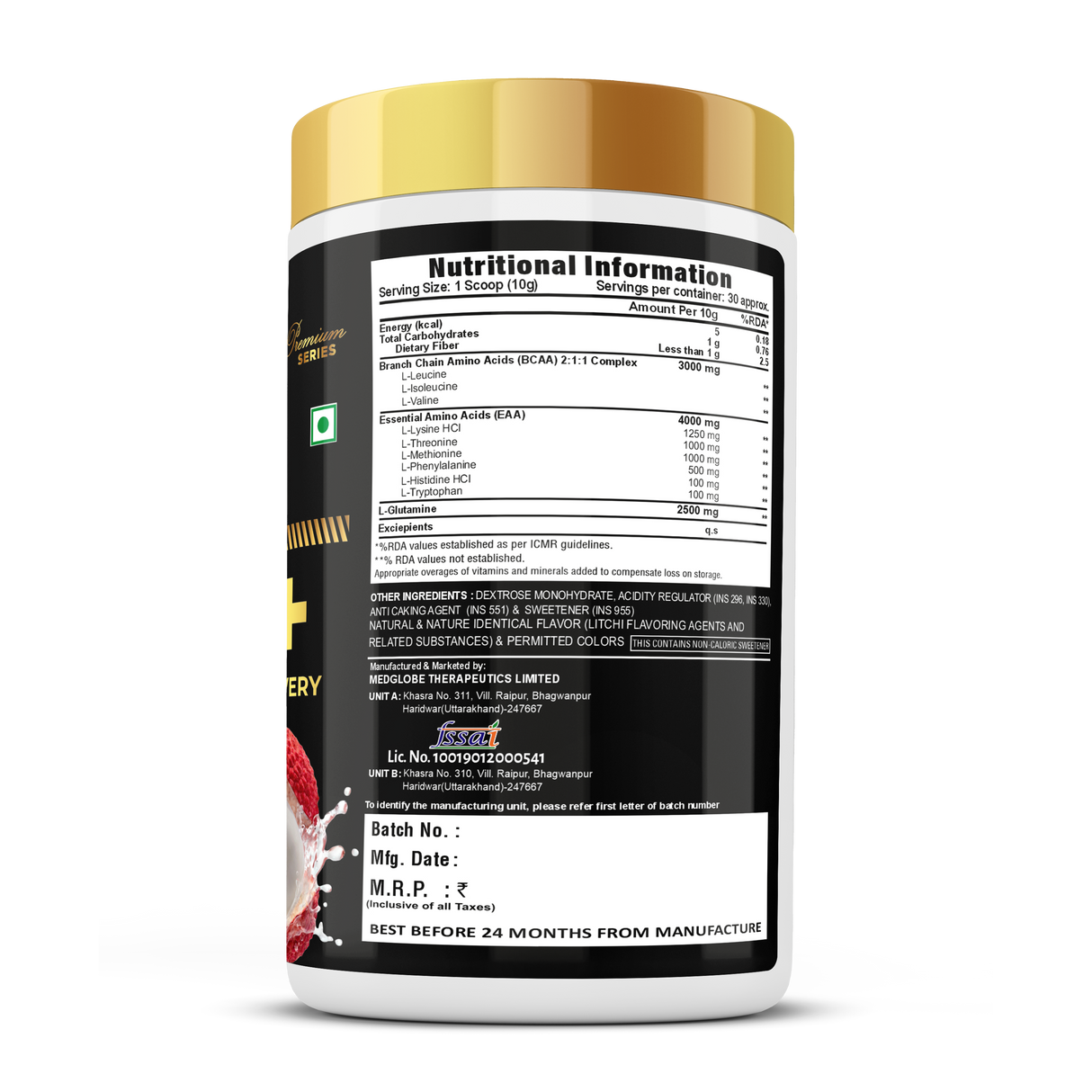 Eligator Premium Series EAA+ (Essential Amino Acid) 300gm 30 Servings