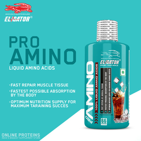 Eligator Pro Amino Liquid – 66 SERVING – Cola Blast