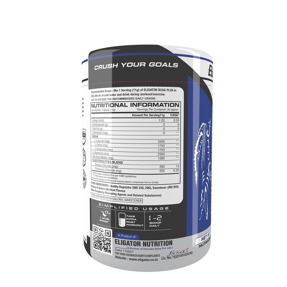 ELIGATOR BCAA PLUS 300gm, 30 Servings