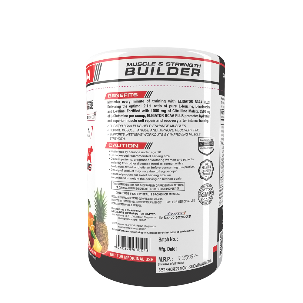 ELIGATOR BCAA PLUS 300gm, 30 Servings