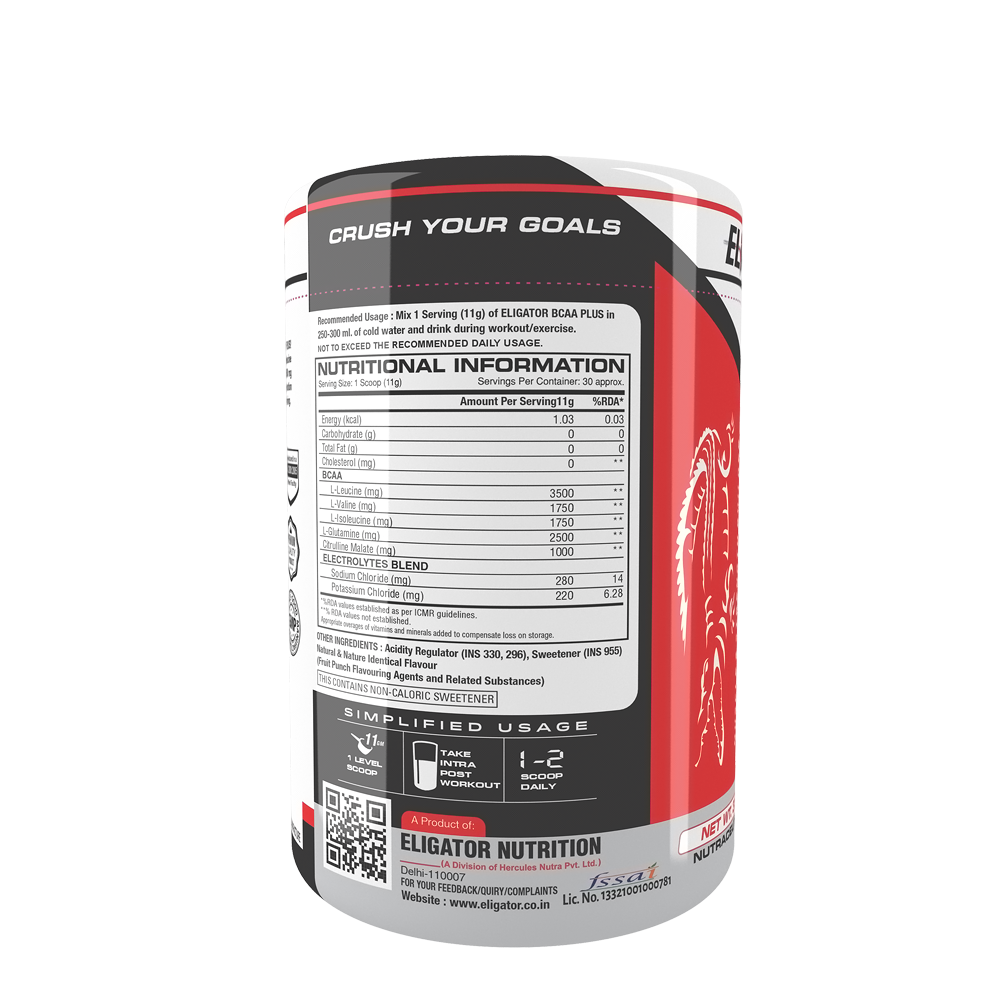 ELIGATOR BCAA PLUS 300gm, 30 Servings