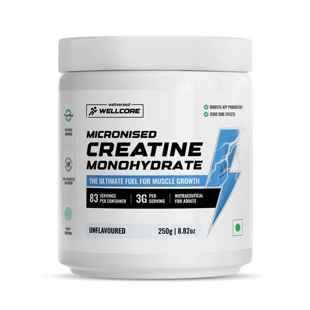 Wellcore - Pure Micronised Creatine Monohydrate 250 Gm