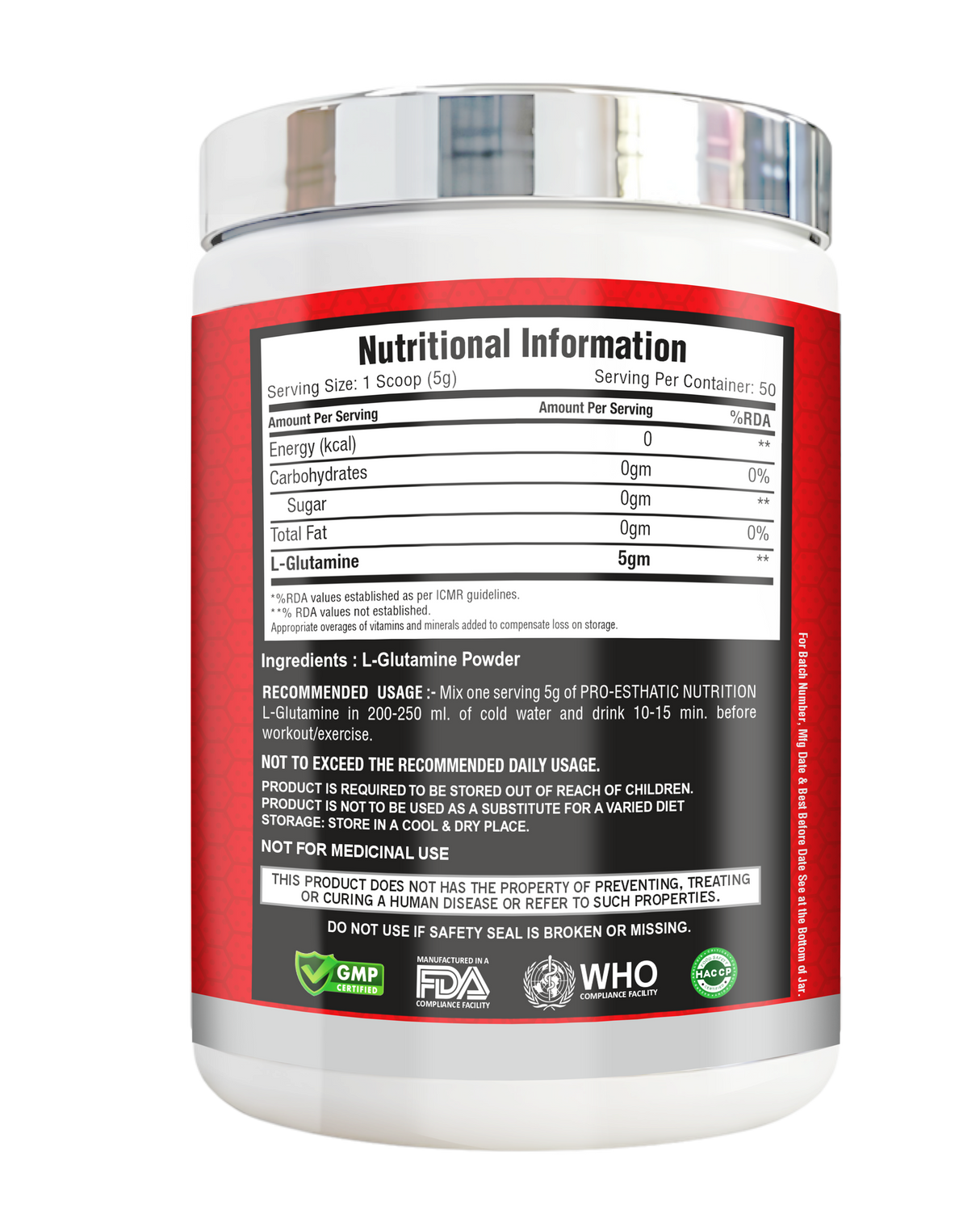 Pro Esthatic Glutamine 300g (60 Servings)