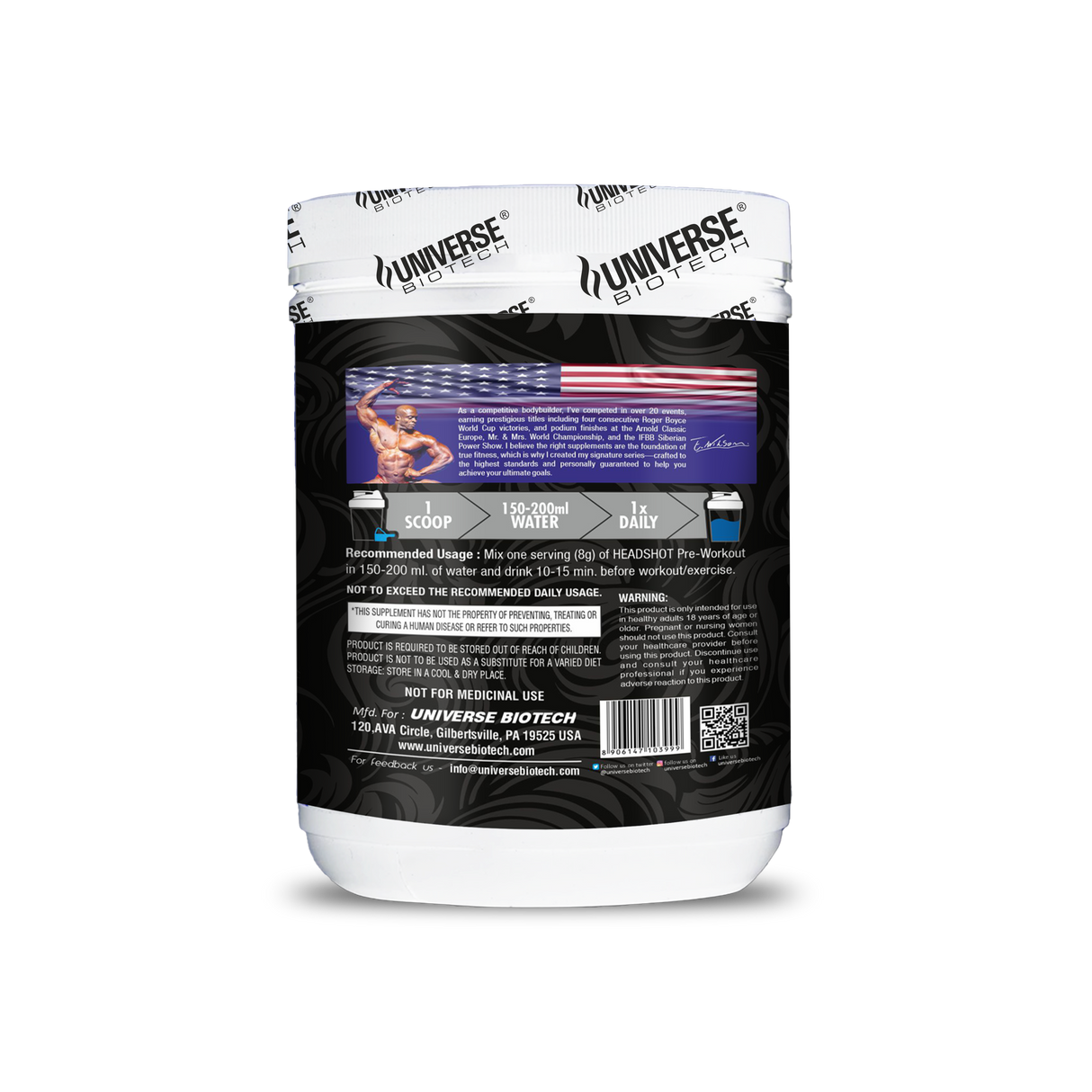 Universe Biotech Headshot Preworkout