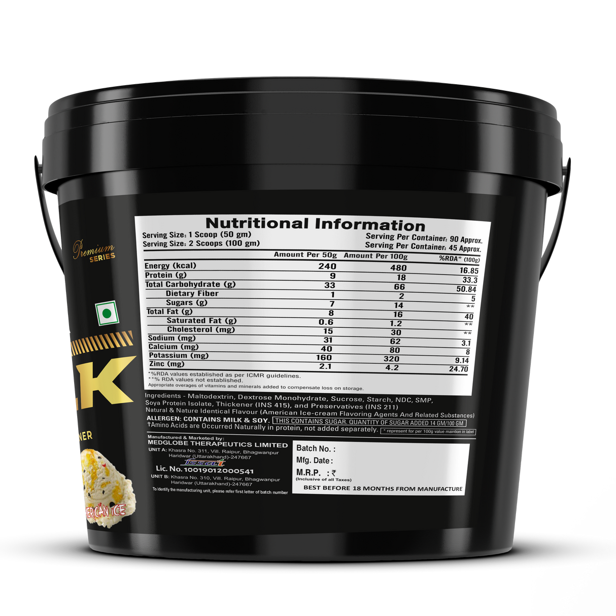 Premium Series Hulk Mass Gainer - 4.5kg (10lbs)