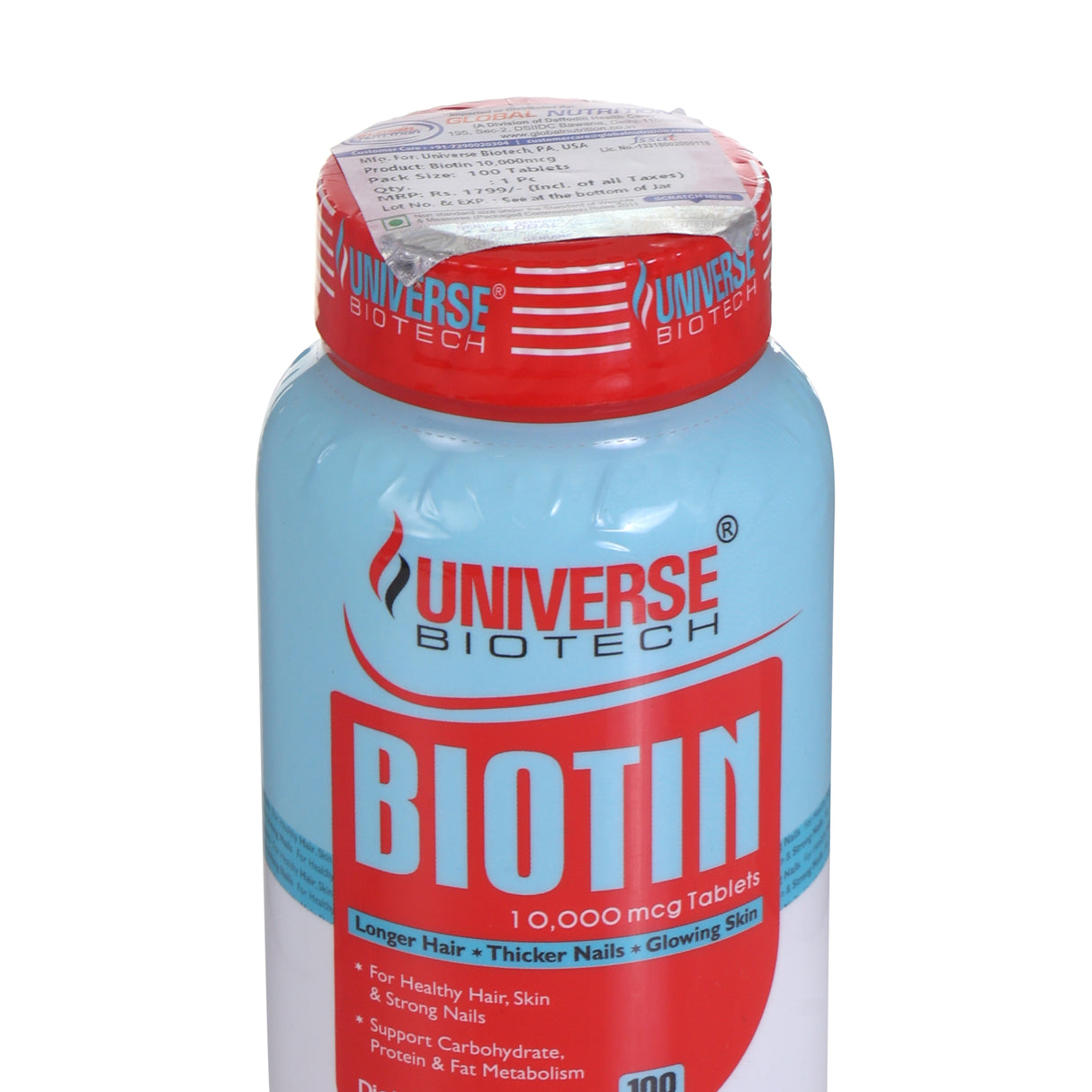 Universe Biotech Biotin, 100 Tablets