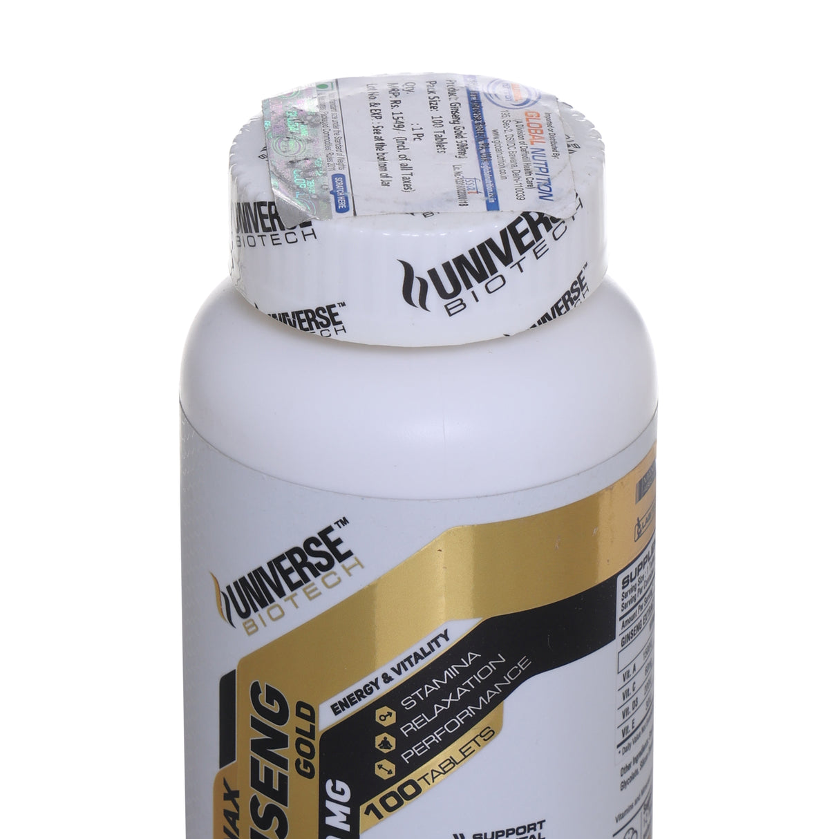 Universe Biotech Panax Ginseng Gold, 100 Tablets