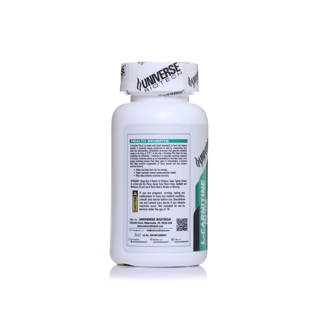 Universe Biotech L-Carnitine Plus 60 Tablets Online Proteins (MEDGLOBE THERAPEUTICS LIMITED) Universe Biotech L-Carnitine Plus 60 Tablets Online Proteins (MEDGLOBE THERAPEUTICS LIMITED)
