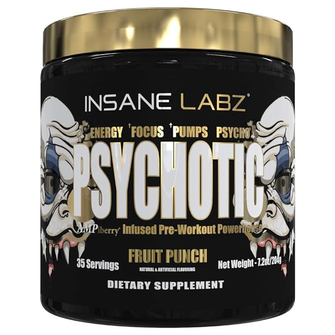 Insane Labz Psychotic Gold (Pre-Workout, 35 Servings) - 200g (Fruit Punch)