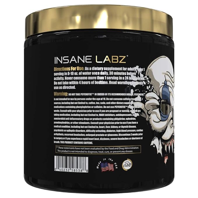 Insane Labz Psychotic Gold (Pre-Workout, 35 Servings) - 200g (Fruit Punch)