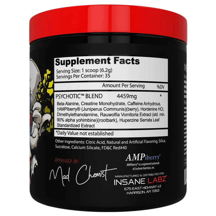 Insane Labz Psychotic (Pre-Workout, 35 Servings) - (Fruit Punch)