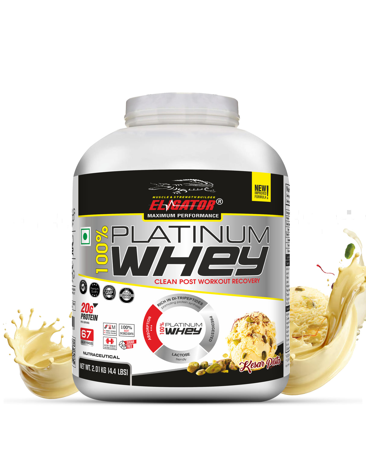 Eligator 100% Platinum Whey 2Kg 67 Servings