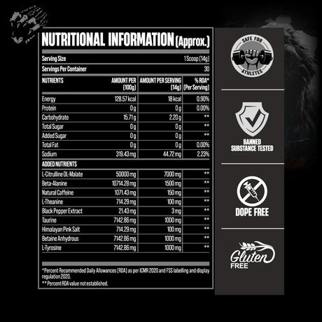 Big Muscles Karnage Black Pre-workout 30 servings