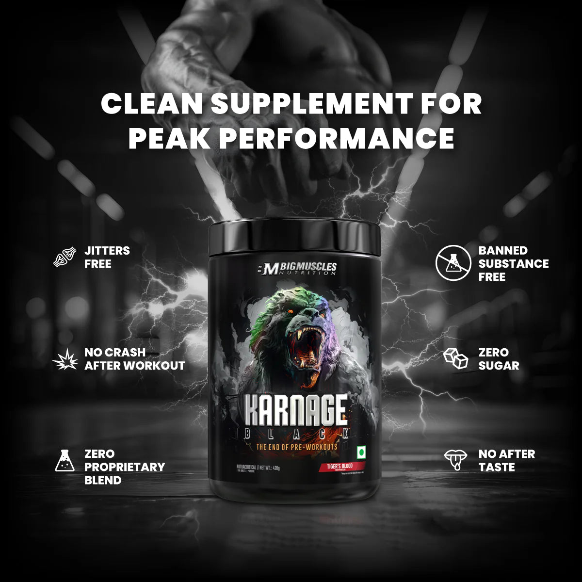 Big Muscles Karnage Black Pre-workout 30 servings