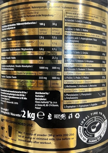 Kevin Levrone Anabolic Iso Whey - 4.4 Lbs