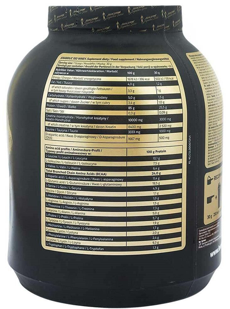 Kevin Levrone Anabolic Iso Whey - 4.4 Lbs