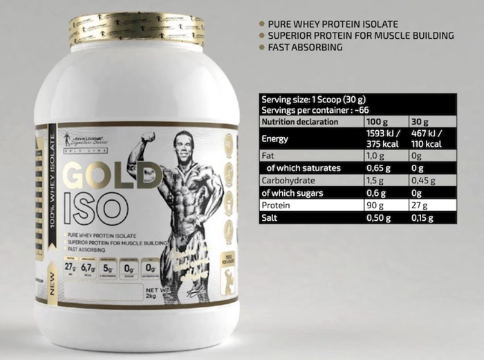 Kevin Levrone Gold ISO Whey Isolate Protein 4.4 Lbs, 2kg