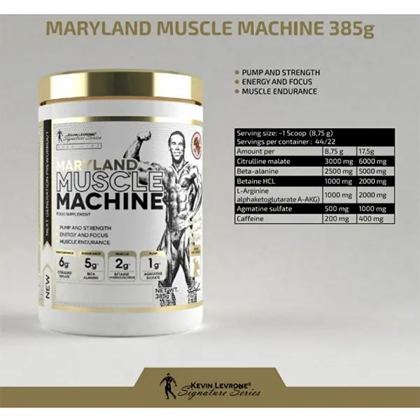 Kevin Levrone Gold Maryland Muscle Machine Preworkout 385gms