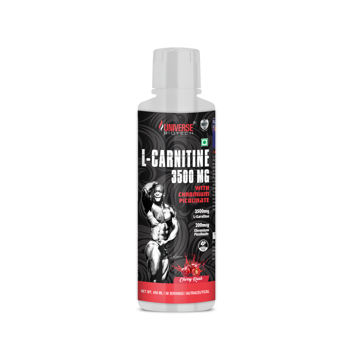 Universe Biotech L-Carnitine 3500 mg with Chromium Picolinate 450 ml