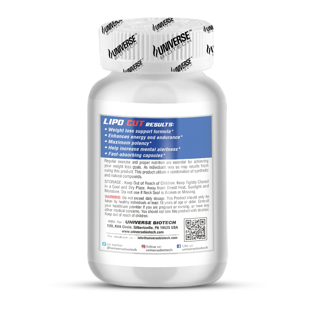 Universe Biotech Lipo Cut Fat Burner 90 Capsules