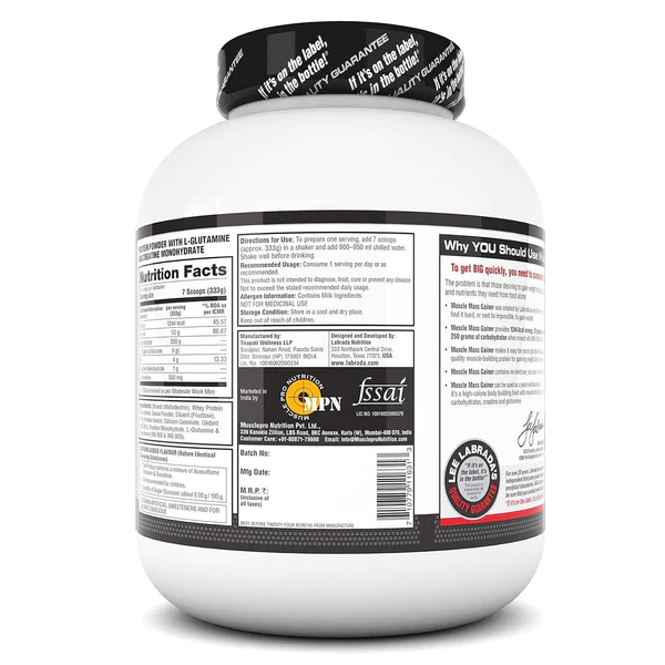 Labrada Muscle Mass Gainer Powder 6.6 lbs