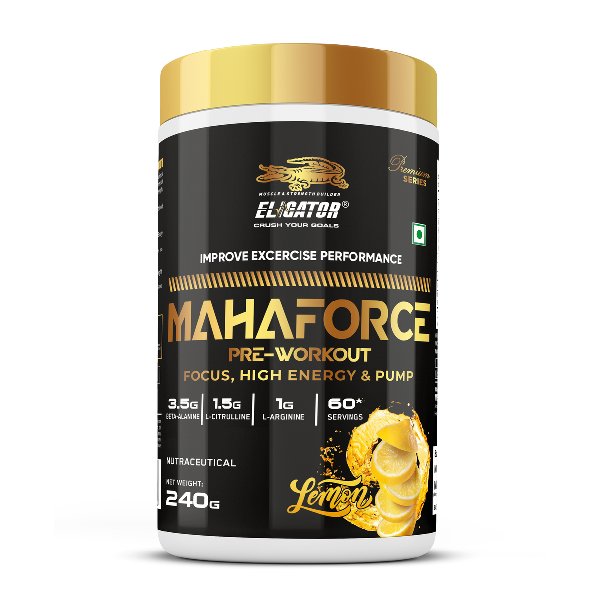 Eligator Premium Series Mahaforce Pre Workout 240gm 60 Servings