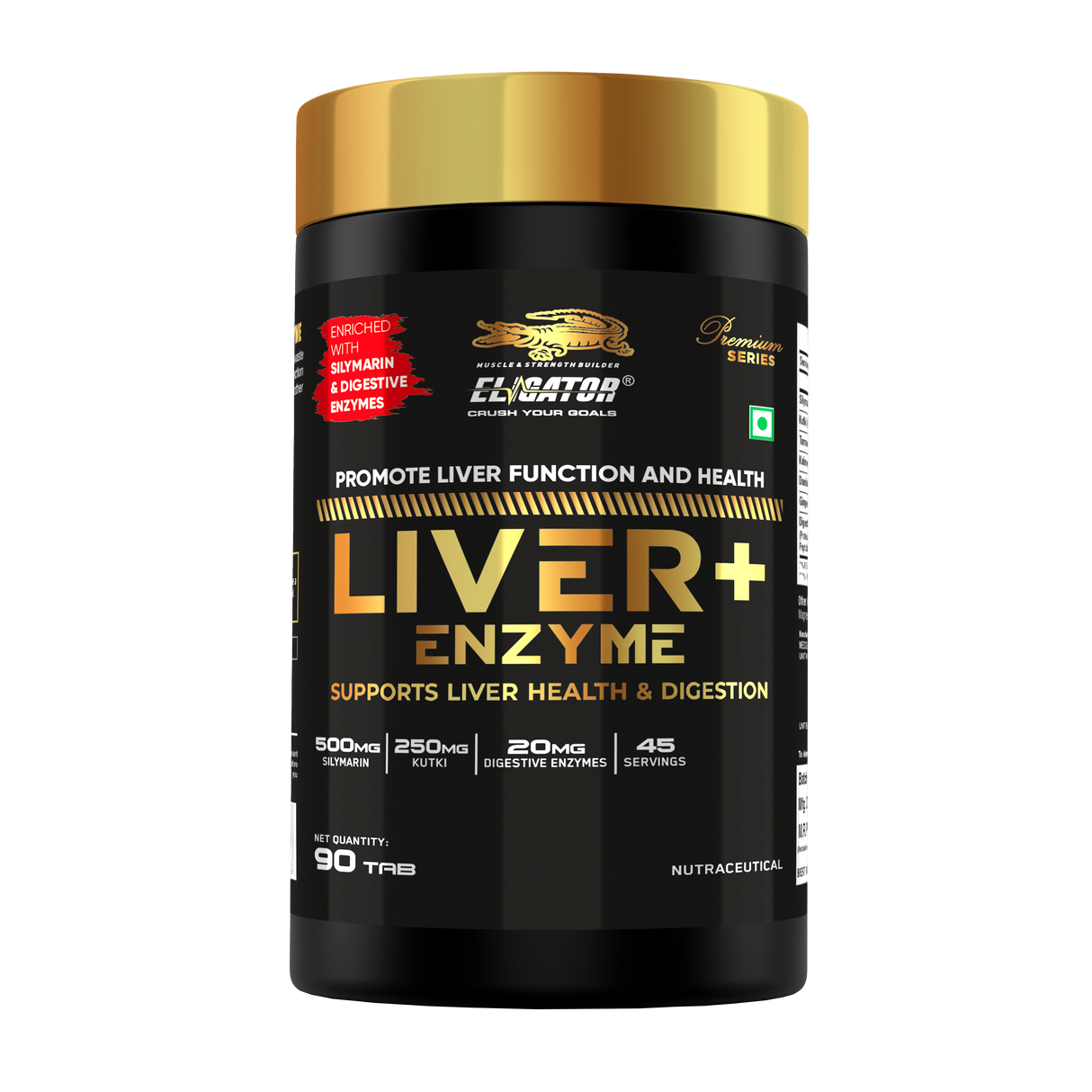 Eligator Premium Series Liver + Enzyme 90 Tablets 45 servings