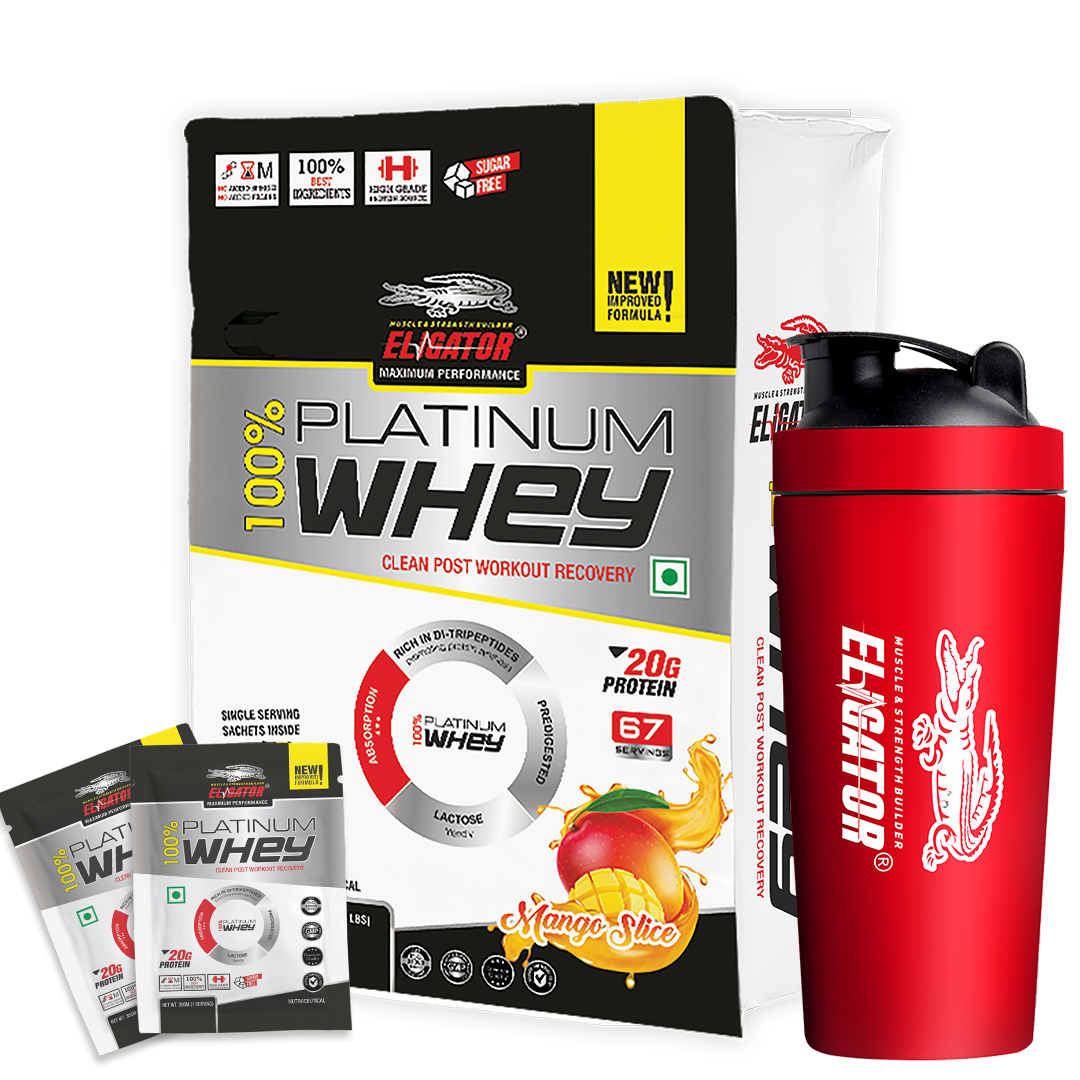 Eligator 100% Platinum Whey 2Kg (With Sachets)