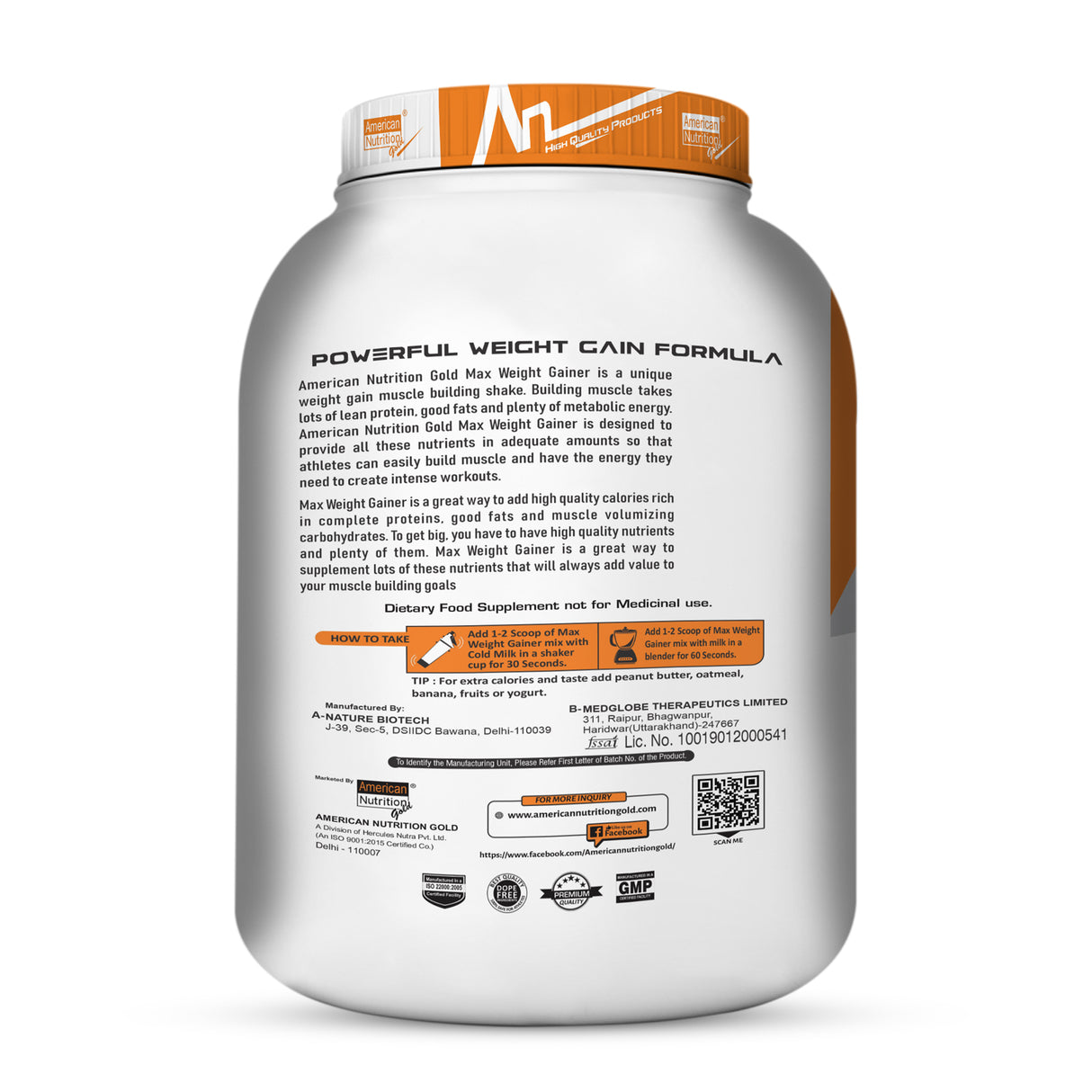 American Nutrition Max weight gainer