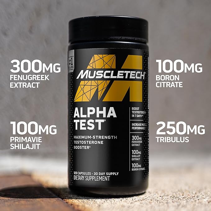 MuscleTech, Alpha Test, 120 Capsules