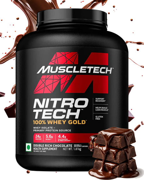 MuscleTech Nitro-Tech 100% Whey Gold – Double Rich Chocolate (1.81 kg)